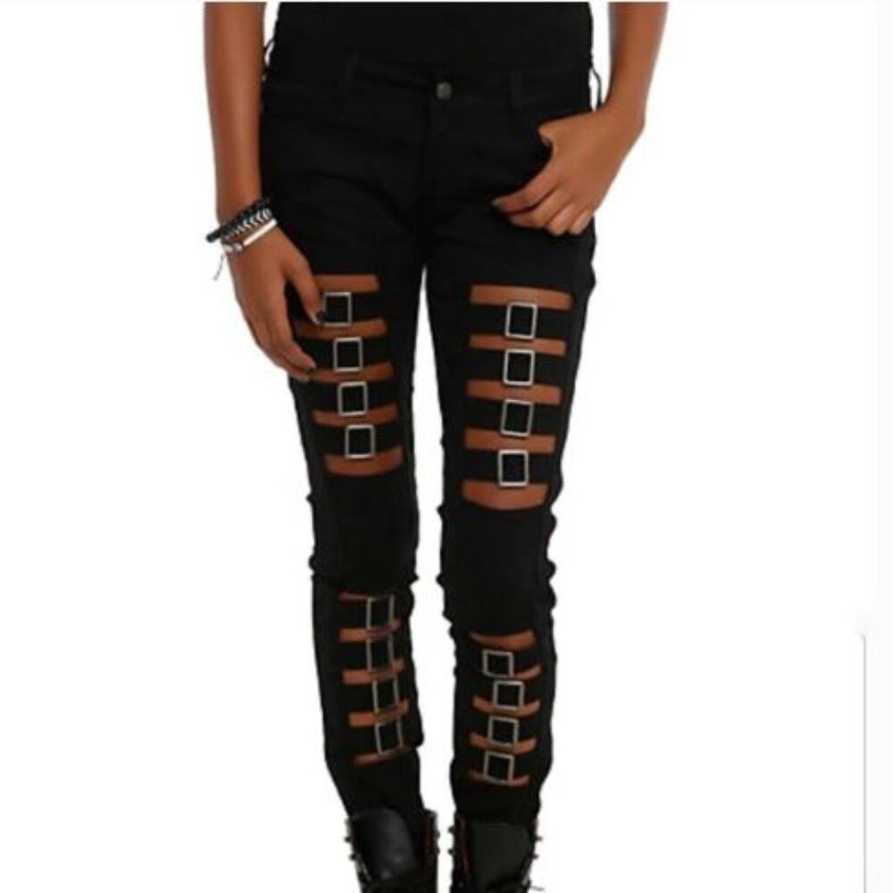 ROYAL BONES by TRIPP Buckle Skinny Jeans Sz 9 NWOT